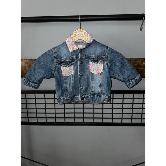 Baby Gap Floral Denim Jacket | Size 12-18 Months - Picture 1 of 6